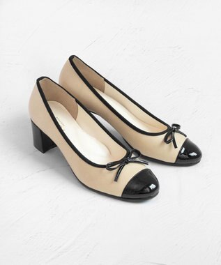 TOCCA 【大人百花掲載・晴雨兼用・抗菌防臭・防水】RIBBON BALLET RAINPUMPS バレエ レインパンプス ベージュ系