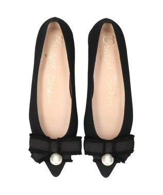 Bridget Birkin 【Bridget Birkin】パールリボンポインテッドパンプス ブラック