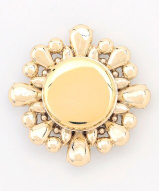 J.PRESS LADIES マグネットビジュー ブローチ ゴールド系
