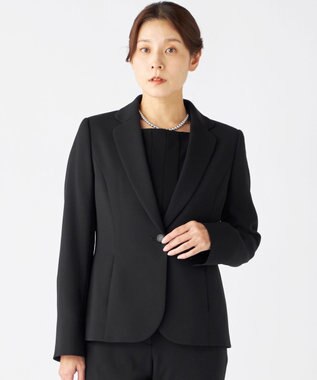 自由区 FORMAL 【ゆったりサイズも】テーラードジャケット ブラック系