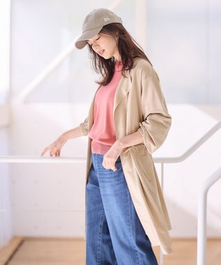 ANY 【洗濯機可/UVケア/接触冷感】ドロストピケカーディガン ベージュ