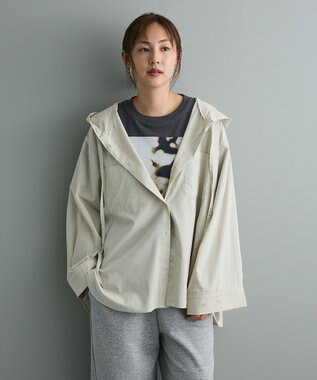 CRAFT STANDARD BOUTIQUE フーディーオーバーサイズシャツ Light Beige