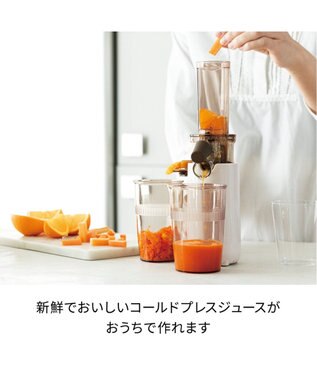 YAMATO テーブル＆キッチン 【レコルト】コールドプレスジューサーミニ  ホワイト  RCJ-1(W) ホワイト