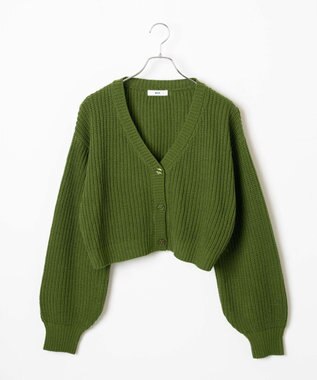 WEGO Vネックカラーカーディガン グリーン