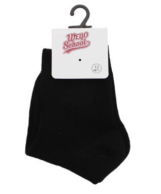 WEGO 【SCHOOLITEM】スクールアンクルソックス ブラック