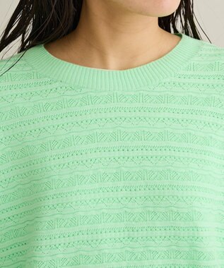 CRAFT STANDARD BOUTIQUE レースボーダーニットプルオーバー White