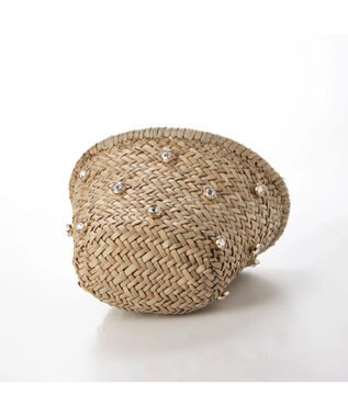 UNBILLION kakatoo ビジュー付きカゴバッグ オレンジ