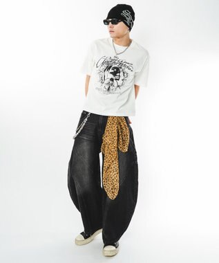 WEGO 【ユニセックス着用ITEM】ブリーチグラフィックT（SS） ホワイト