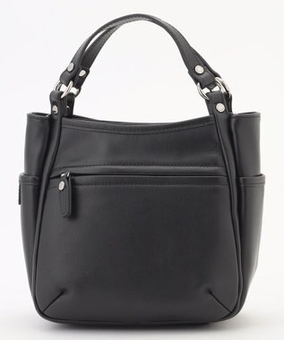 Y'SACCS カウレザー スクエア2wayミニトート ブラック