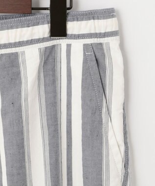 JOSEPH ABBOUD MOUNTAIN 【SPACE／UNISEX】JOE COTTONワイドストライプ ハーフパンツ ホワイト系2