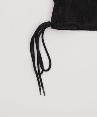 WEGO サイドレースアップグラフィックタンク ブラック