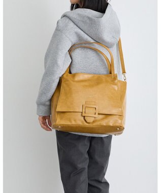 MioFIRANO バックル付きトートバッグ＆ショルダーバッグセット 2WAY A4サイズ対応　FIRANO フィラノ MUSTARD