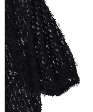 Green Parks AnriettMusee カットジャガードタックブラウス Black