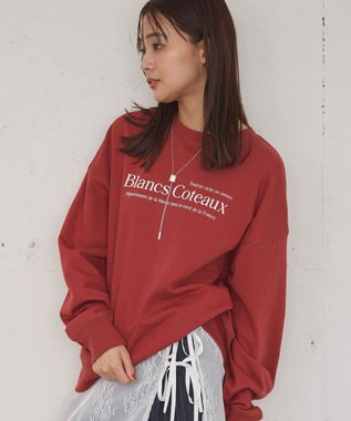 Green Parks アソートロゴミニ裏毛プルオーバー Orange