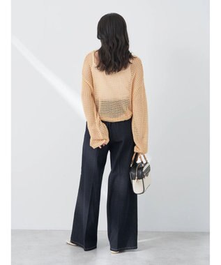 earth music&ecology レーシーニットプルオーバー Orange