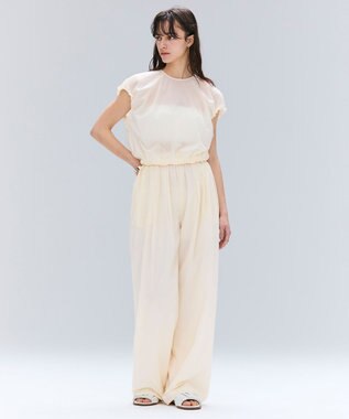 BEIGE， 【洗える/セットアップ対応】SPIGA / イージータックワイドパンツ Ecru