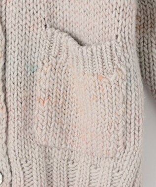 自由区 【Sサイズ有】ボタニカルダイ Vネックカーディガン ベージュ系1