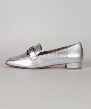 Dominic3 ダブルリング レザーローファー シルバー