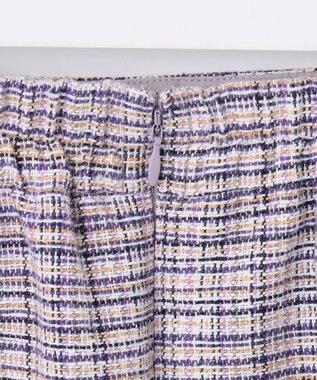 ANY SIS 【洗える】ライトツイード調 スカート ラベンダーMIX