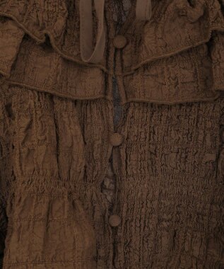 Green Parks ２ＷＡＹフリルブラウス Brown