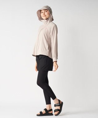 OP／FILA 【marie claire SPORT】帽子付きUVジャケット ベージュ