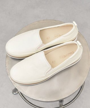 INTER-CHAUSSURES 【BUSSOLA】レザースリッポンスニーカー アイボリー