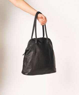 FOLNA RD ソフトレザーブガッティボストンバッグL-SIZE ブラック