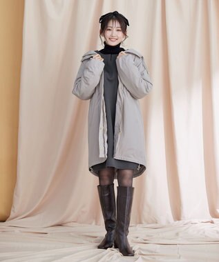 Tiaclasse 【洗える】裏起毛チュニック チャコール