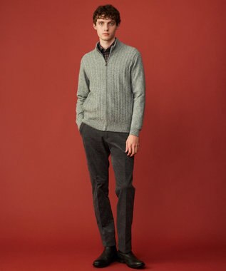 JOSEPH ABBOUD 【ウエストも伸びる！/ストレッチ/暖かい/オーガニック】オーガニックカルゼストレッチ パンツ グレー系