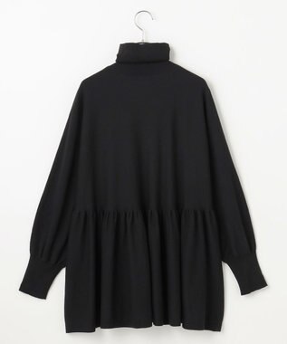 #Newans 【洗える】ペプラムデザインワイドシルエットプルオーバー ブラック