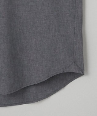 GOTAIRIKU 【シワになりにくい/ストレッチ/洗える】ウールライク シャツ_カッタウェイカラー グレー系