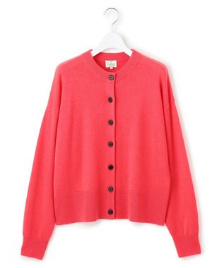 23区 L 【見上愛さん着用/STORY掲載】ピュアカシミヤ クルーネック カーディガン オレンジ系