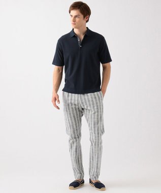 JOSEPH ABBOUD MOUNTAIN 【SPACE】OGストレッチコットン ニットポロシャツ ネイビー系