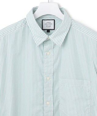 J.PRESS YORK STREET 【UNISEX】タイプライターストライプ シャツ グリーン系1