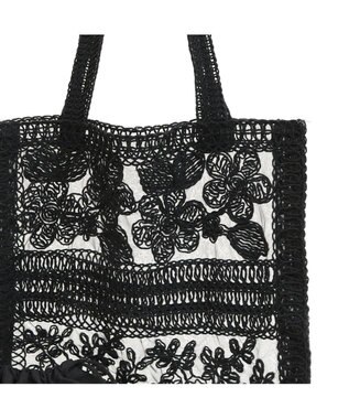 UNBILLION カシュカシュ cachecache / レース縦型トートバッグ ブラック