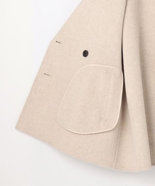 組曲 S ダブルブレストリバー コート アイボリー系