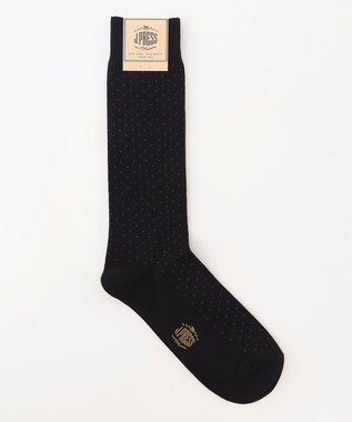J.PRESS MEN 【定番】ハイゲージピンドットソックス ブラック系