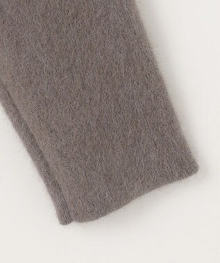 組曲 L 【手洗い可】フラッフィーファーニットジャケット ココアブラウン系