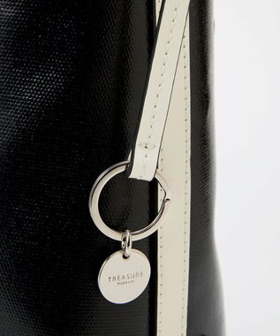 TOPKAPI 【TREASURE TOPKAPI】PVCコート キャンバス ショルダーバッグ / 撥水 ブラック