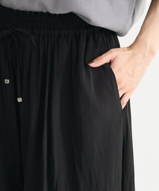 Green Parks サラフレワイドパンツ（無地） Black