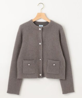 組曲 S 【手洗い可】フラッフィーファーニットジャケット ココアブラウン系