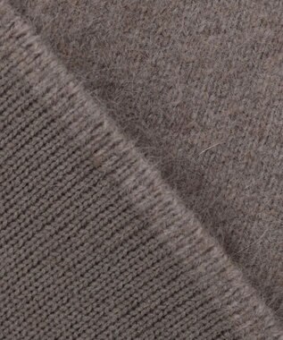 組曲 L 【手洗い可】フラッフィーファーニットジャケット ココアブラウン系