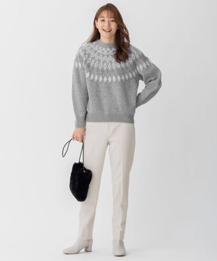 自由区 【裏起毛/撥水加工】TRギャバ テーパードパンツ ライトグレー系