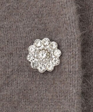 組曲 L 【手洗い可】フラッフィーファーニットジャケット ココアブラウン系