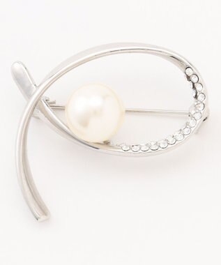 ANY SIS ジュエルラインパール調 ブローチ