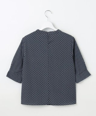 J.PRESS LADIES L モノグラムプリント ボウタイ風 カットソー ネイビー系5