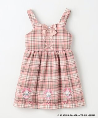 ANY KIDS 【マイメロディ＆クロミ×ANY KIDS】チェック ジャンパースカート ピンクチェック×マイメロディ