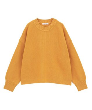 Green Parks かのこ編モックネックニットプルオーバー Yellow
