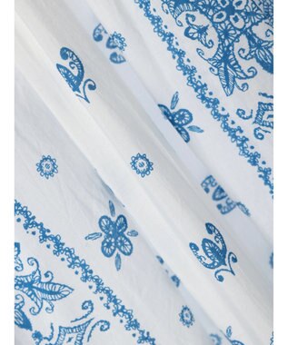 CRAFT STANDARD BOUTIQUE パネル柄ウエスト切り替えボリュームワンピース Blue