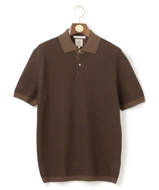 J.PRESS MEN 【ビジネス対応】【HYBRID LINEN】ニットポロシャツ ブラウン系1